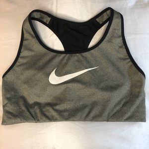 nike gray sports bra